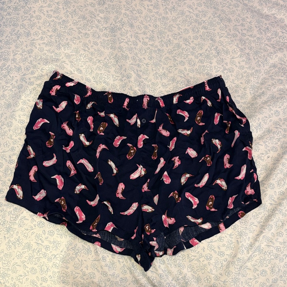 PINK Victoria’s Secret satin sleep boxers